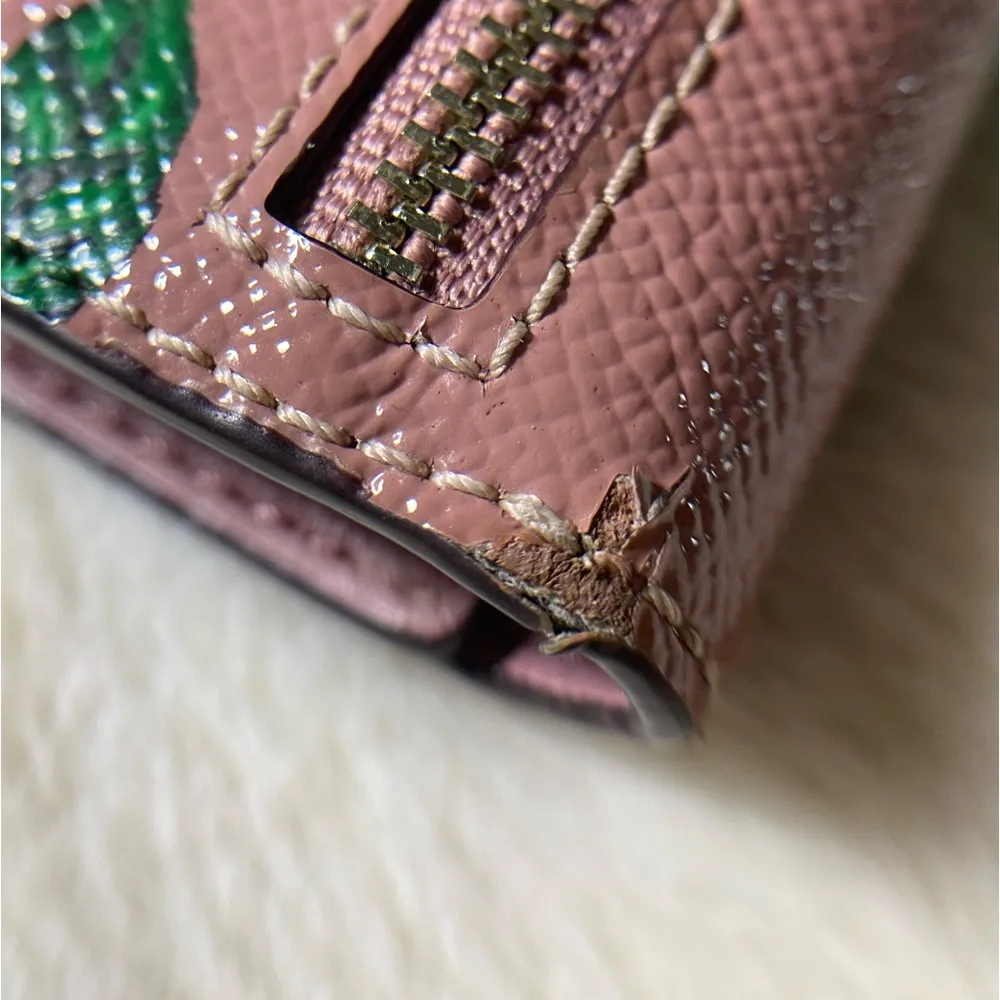 Berry Peacock Pink Leather Coach Sallet Hand Painted - Image 16