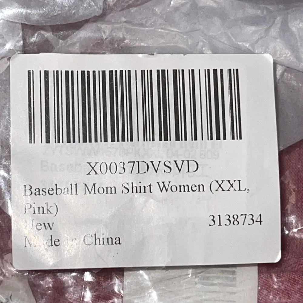 NWT Baseball mom shirt pink XXL - Image 10