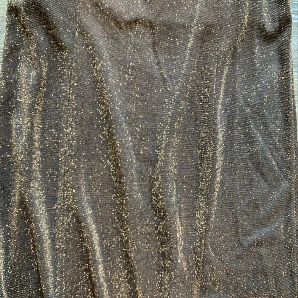 Vintage Betsy & Adam by Jaslene Brown & Gold Metallic Bodycon Midi Dress 5-6 - Image 7