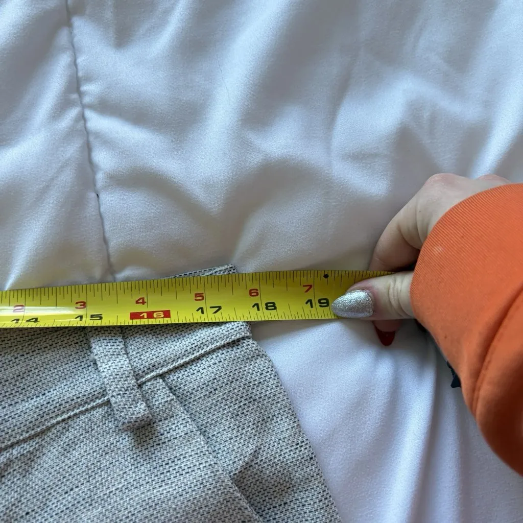 Etici Womens Size XXL Linen Blend Bermuda Shorts Gray Made In Italy Pockets - Image 8