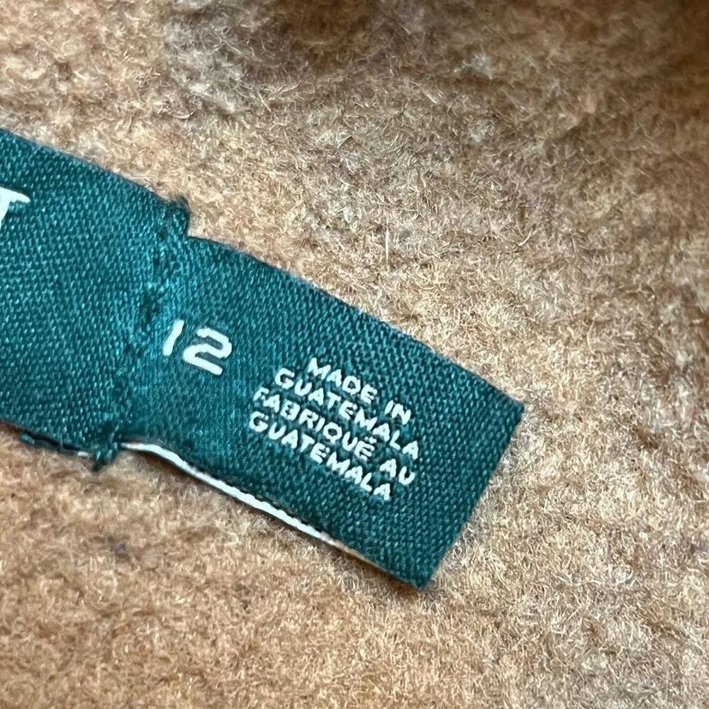 Lauren Ralph Lauren Womens Wool Penny Lane Dress Coat Faux Fur Collar SZ 12 $355 Tan - Image 14