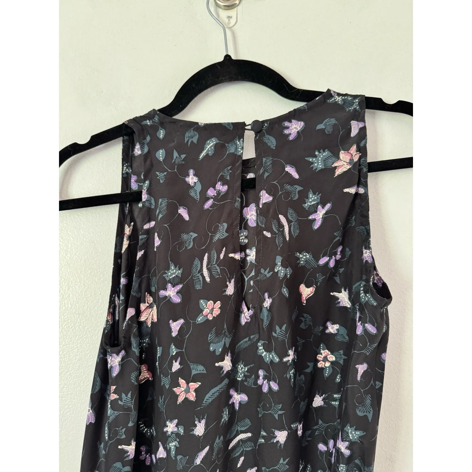 Natalie Martin Ashley Dress In Dahlia Indigo Size XS Satin Asymmetrical Hem - Image 6