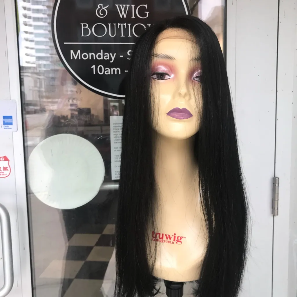 Wig Black Fullcap 13X6 Swisslace Freepart Long Wig - Image 5