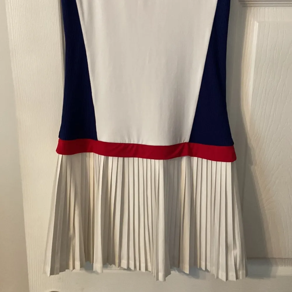 Lacoste  Sport Dress size 38 length 33” bust 30 color navy blue ,red and white - Image 6