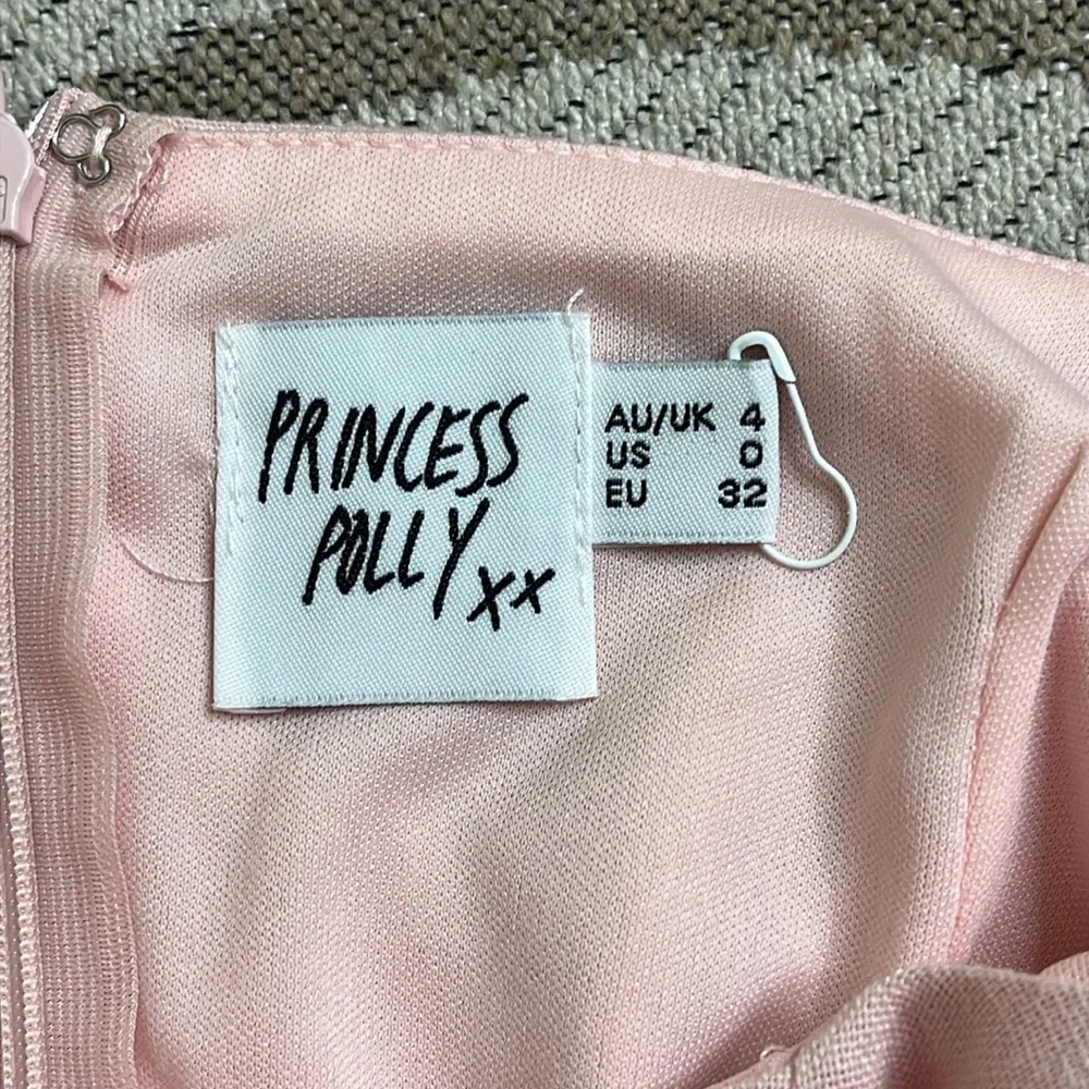 Princess Polly Cottage Hill Light Pink Faux wrap ruffle Mini Dress, size 0 - Image 9