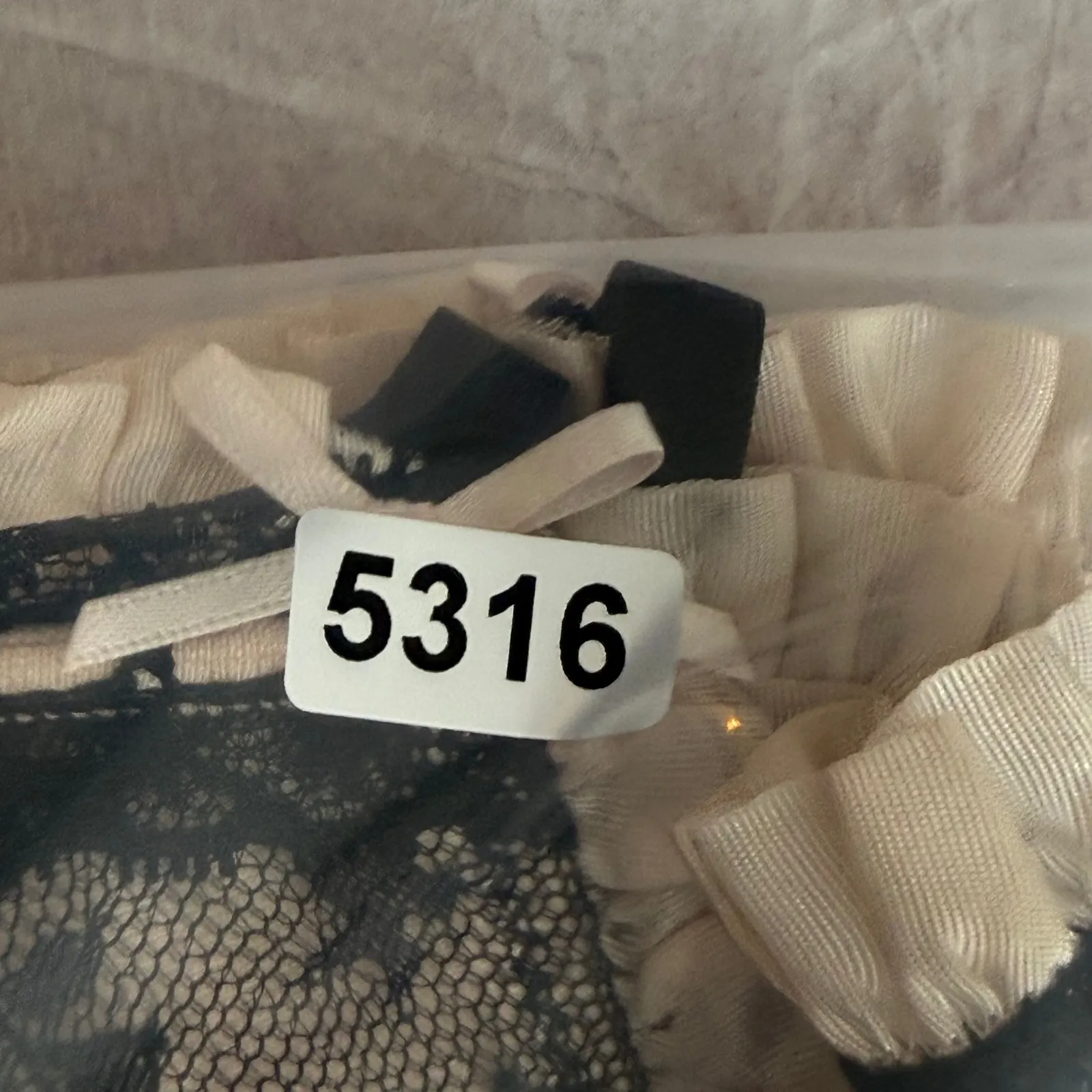 VICTORIA SECRET Teddy Lingerie Babydoll Lace Ruffle Pink Black 34B - Image 7