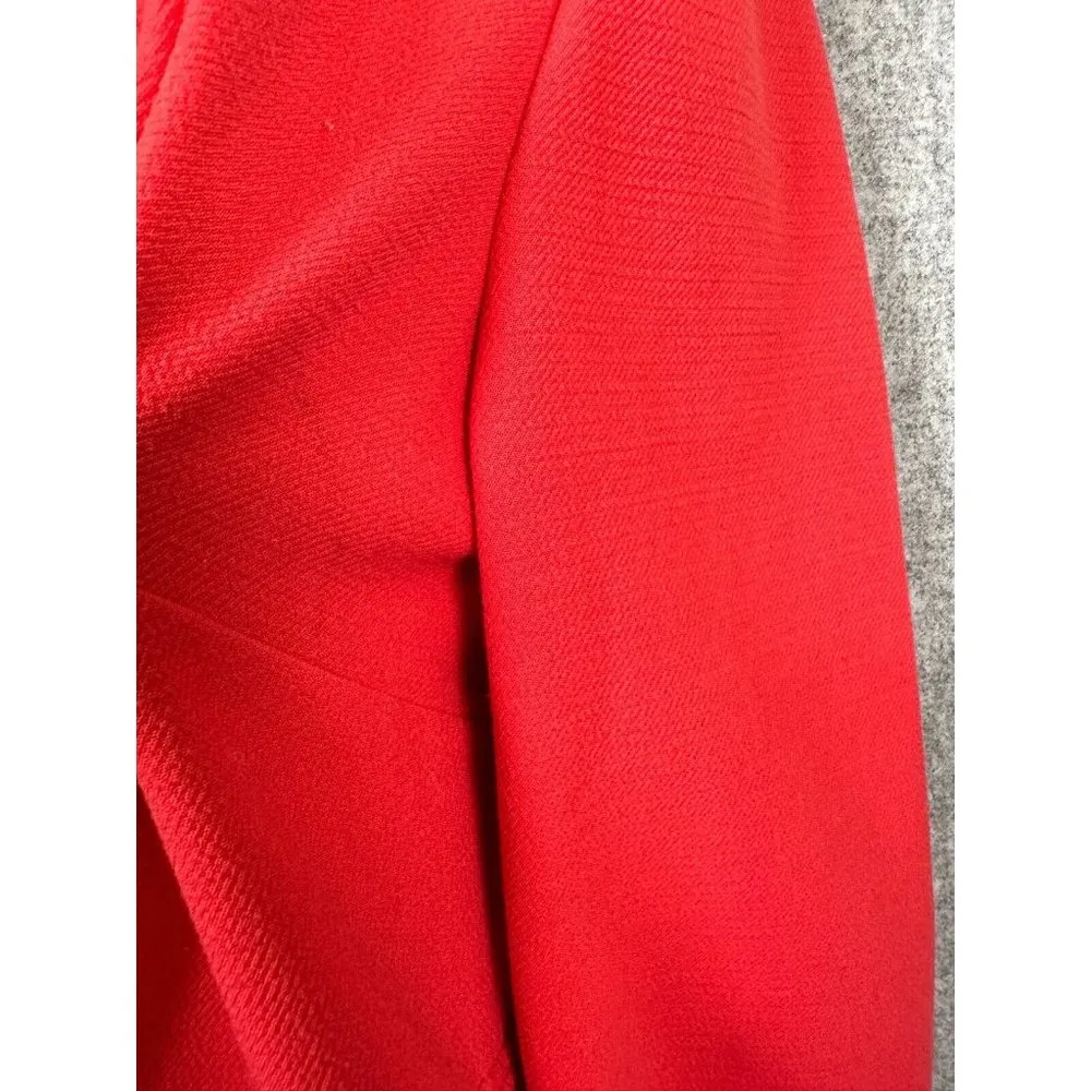 J.Crew Size 10 Womens Dress Coral Orange Flared Wrists Zip Classic Zip - Image 8