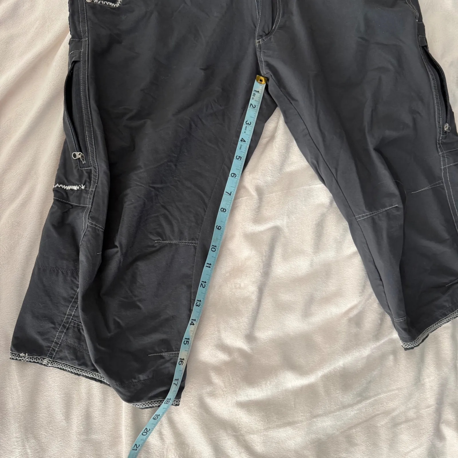 KUHL Womens Charcoal Gray Cargo Capri Pants Outdoor Hiking Casual Size 30x30 - Image 12