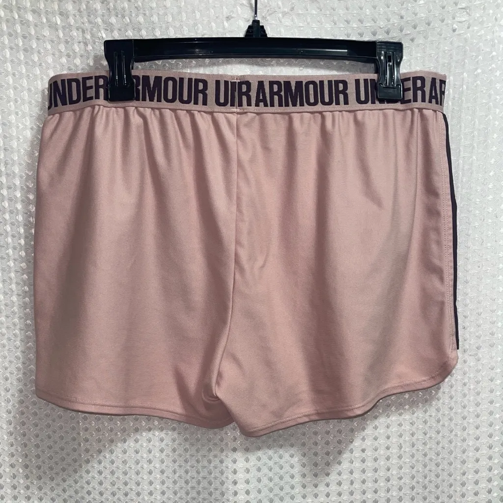 Under Armour HeatGear Women’s Shorts | Pink & Plum | Size XL - Image 3