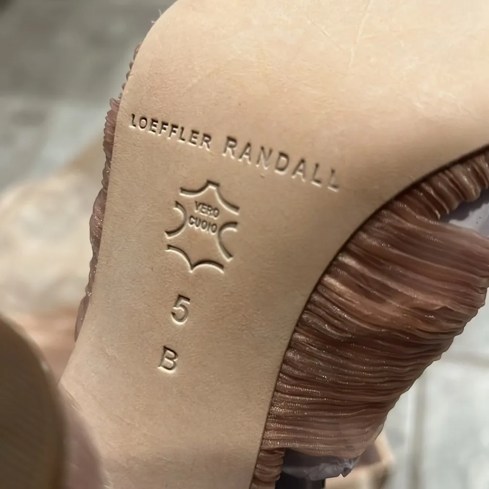 Loeffler Randall Reed High Heel Pleated Sandals in Beauty, Size 5 New in Box - Image 9