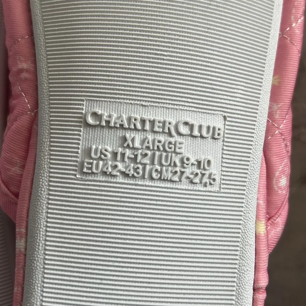 New Charter Club Quilted Paisley Floral Slippers, Pink Size XL (US 11-12) NWT - Image 5