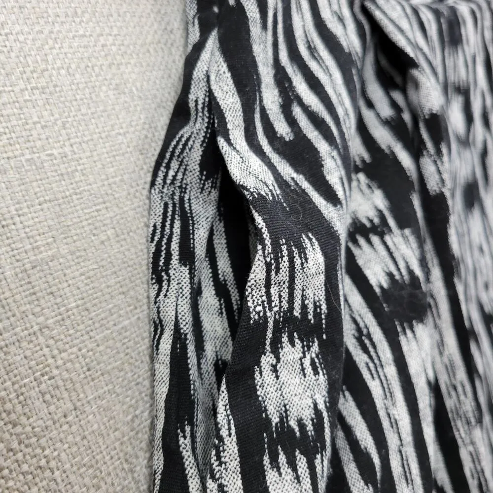 RACHEL Rachel Roy Womens Dress 6 Black Gray Ikat Print Criss Cross Straps Mini - Image 11