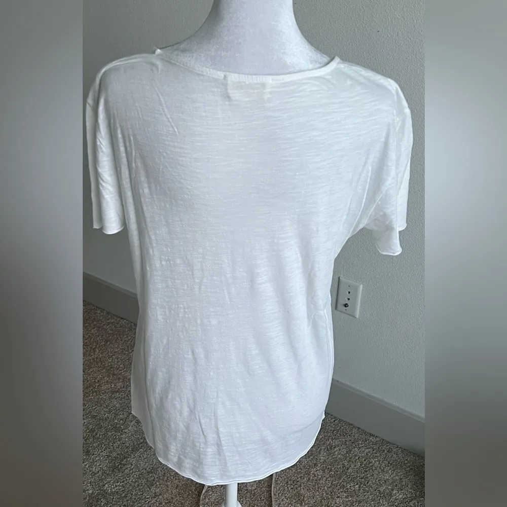 American Vintage White Relaxed Short Sleeve Tee - Image 6