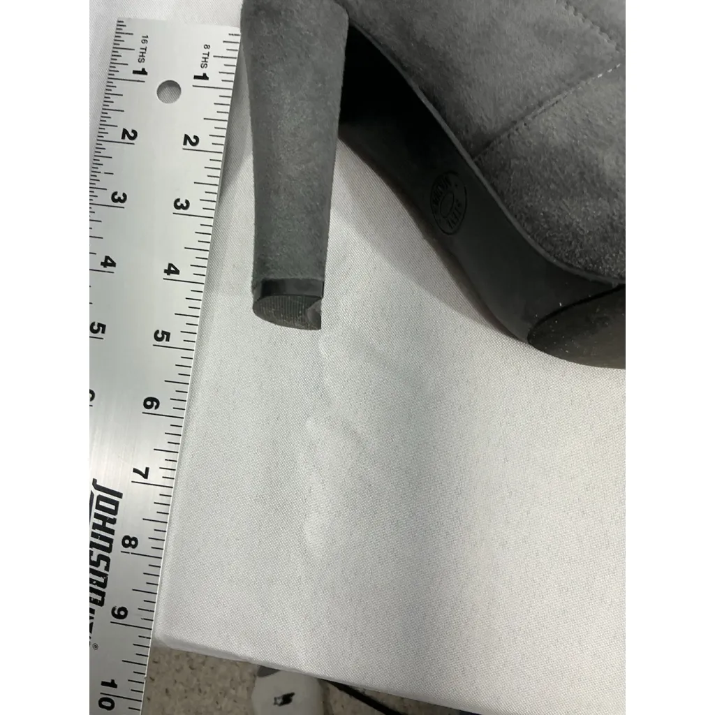 Womans Steve Madden Gorgeous Size 7.5 M Gray Fabric Otk Pullon Heel Boots - Image 3