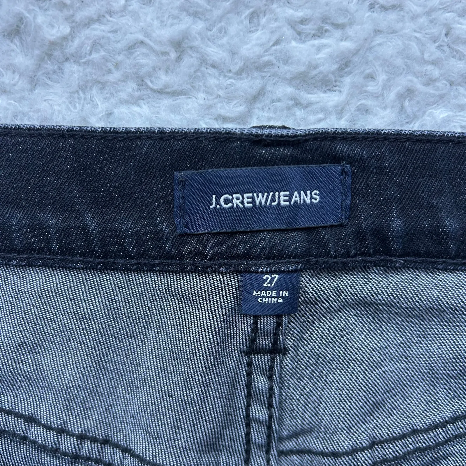 J Crew Black Billie Demi Star Knee Boot Crop Jeans Size 27 - Image 12