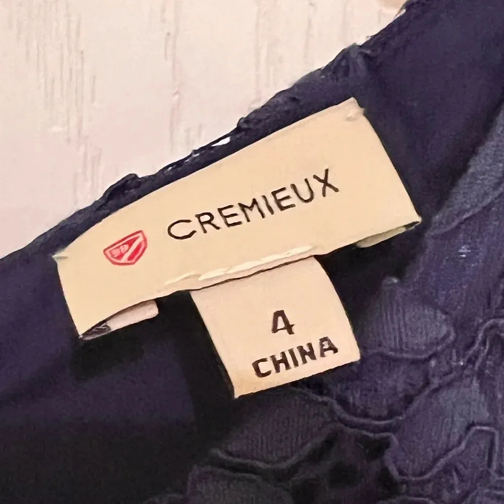 NWT Cremieux Women Dress Navy Floral Lace Midi Halter - Image 2