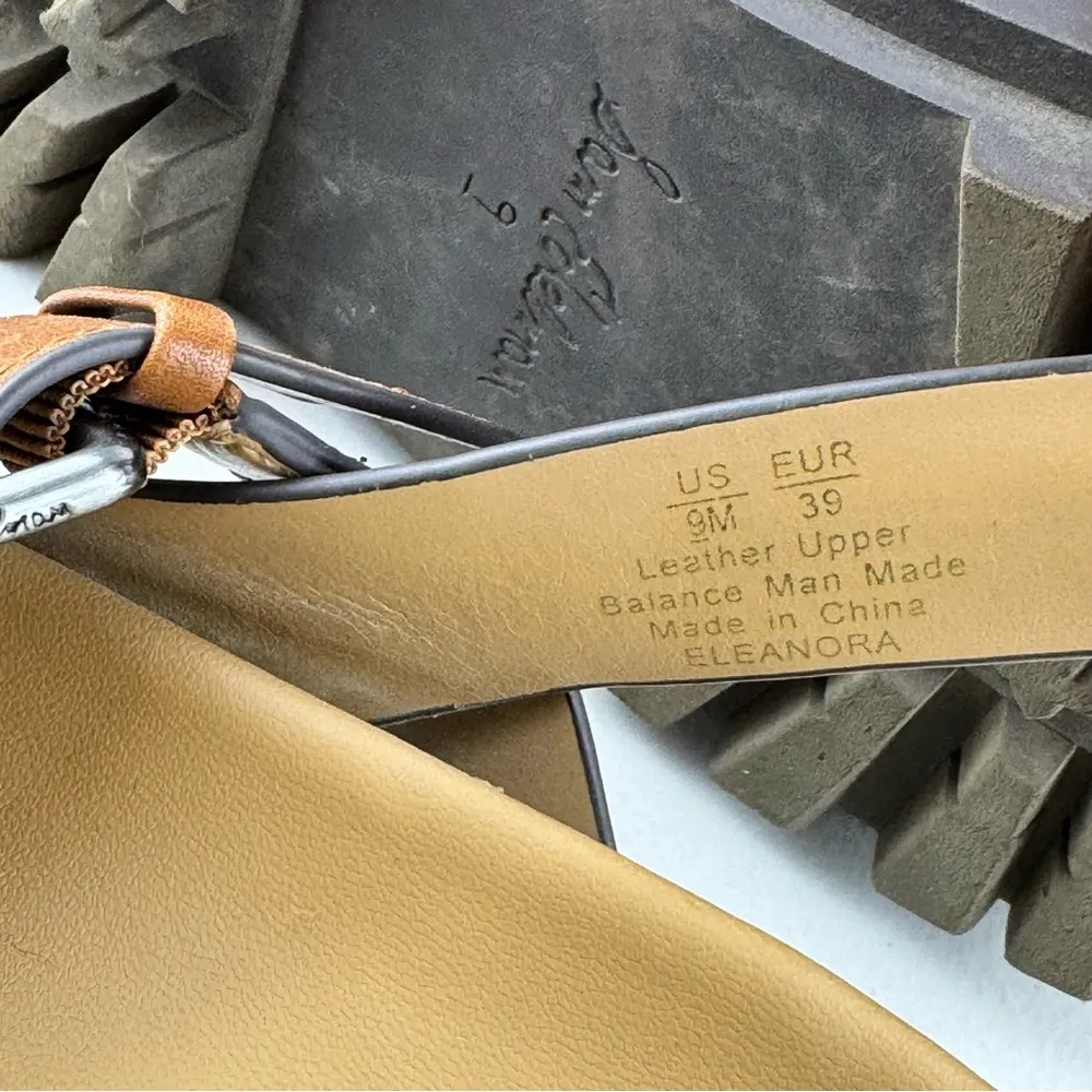 Sam Edelman Eleanora Lug Sole Dark Bourbon Brown Strappy Sandals Size 9 EUR 39 - Image 11