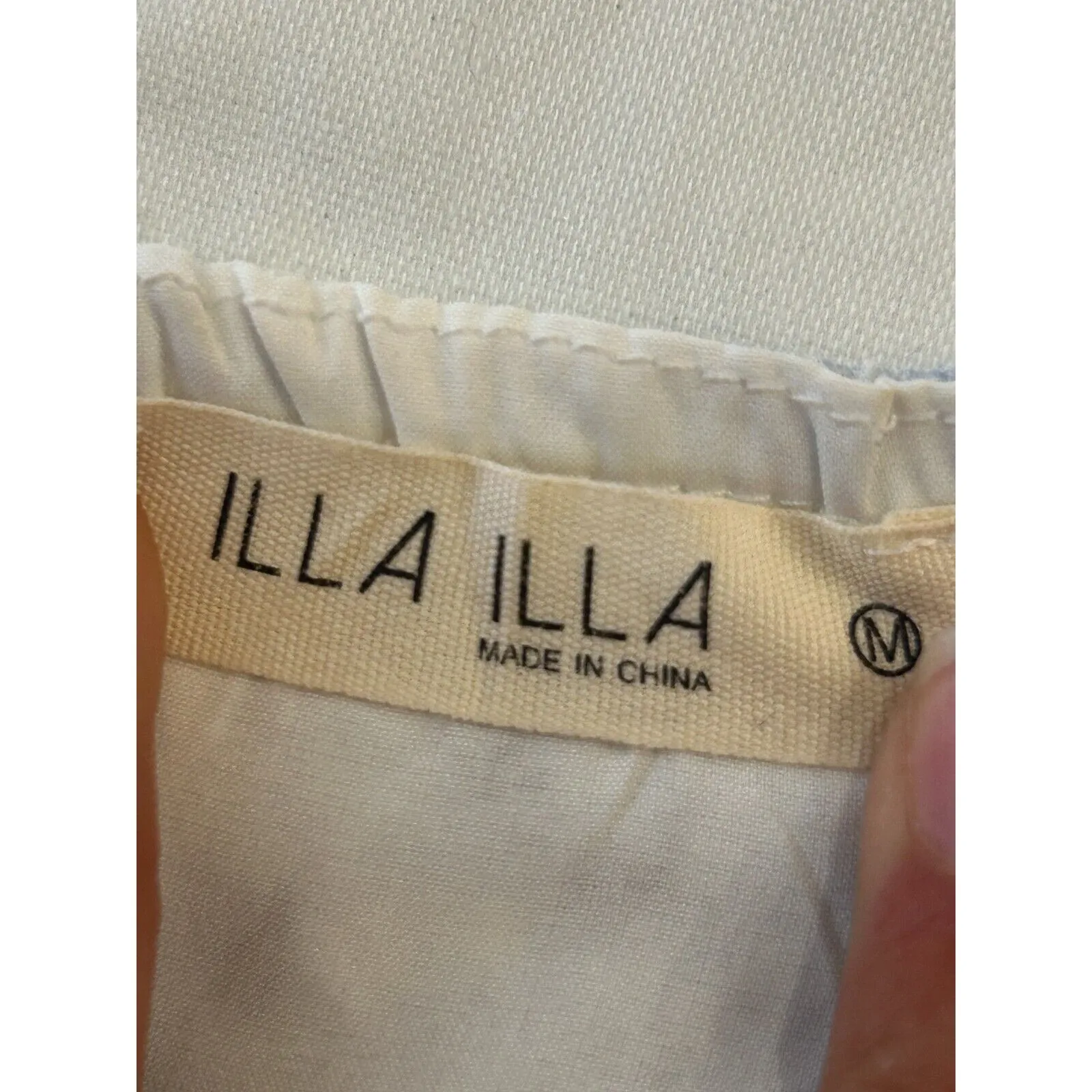 ILLa ILLa White Blue Watercolor Tie Dye Print Maxi Dress‎ Size M - Image 3