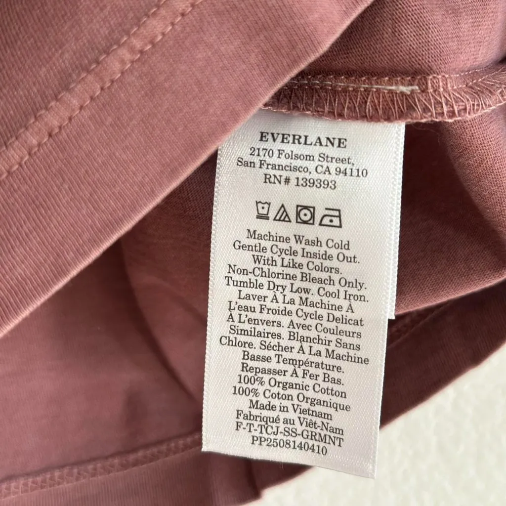 Everlane The Boyfriend Tee in Essential Cotton in Brown Garment Dye, Size Small - Image 7