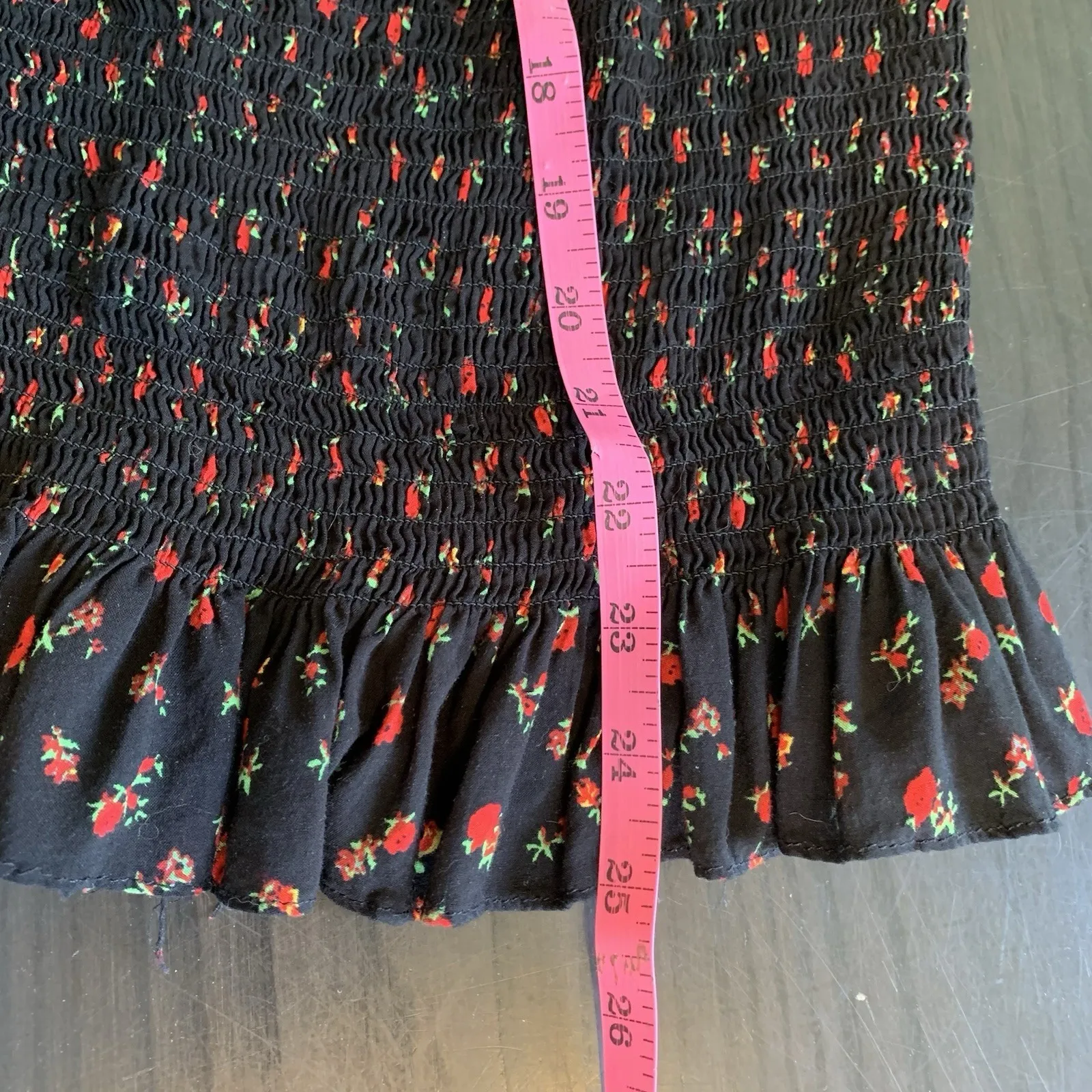 Free People Intimately Bella Mini Slip Dress XS Body Con‎ Smocked Cottage Floral - Image 10