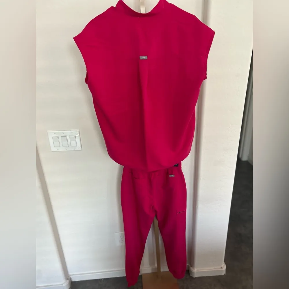 Figs Rafaela Scrub Set Pink Jogger Pants Size XS - Image 9