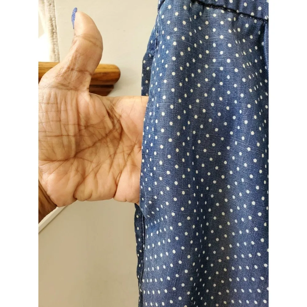 Chico's Women's Blue Cotton Ultimate Fit Comfort Waist Bermuda Shorts Size 2 - Image 4