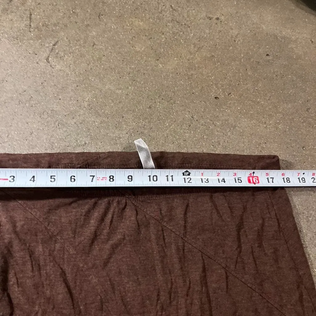 Vintage White Stag Womens Suede Maxi Skirt Size L 90s Boho Brown Forest Fairy - Image 4