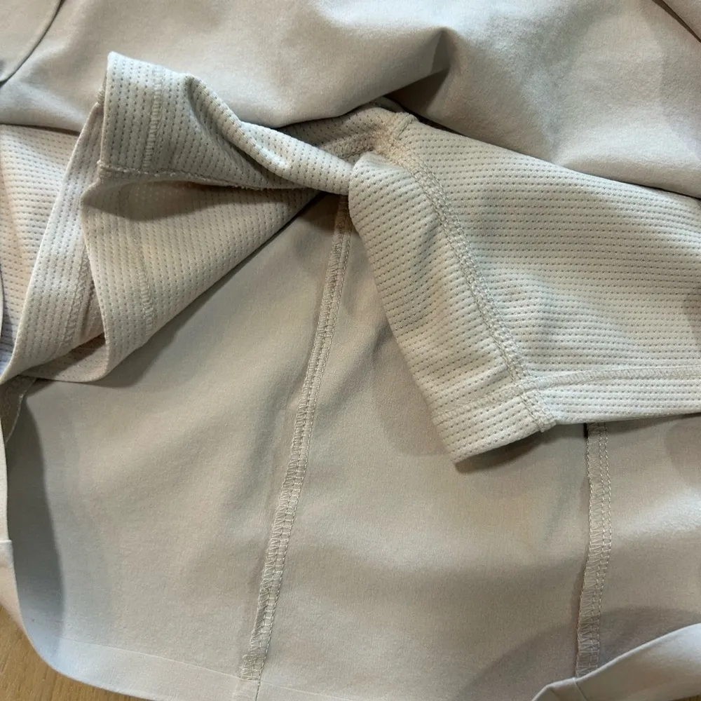 Athleta Skyline Skort "Paper Bag" Waist Khaki Stretch with Bow Size 6 - Image 8