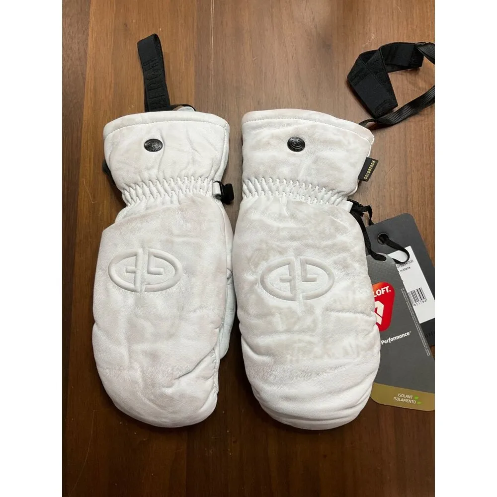 Goldbergh Hilja Mittens in White Leather 7.5 New Womens Gloves as - Image 3