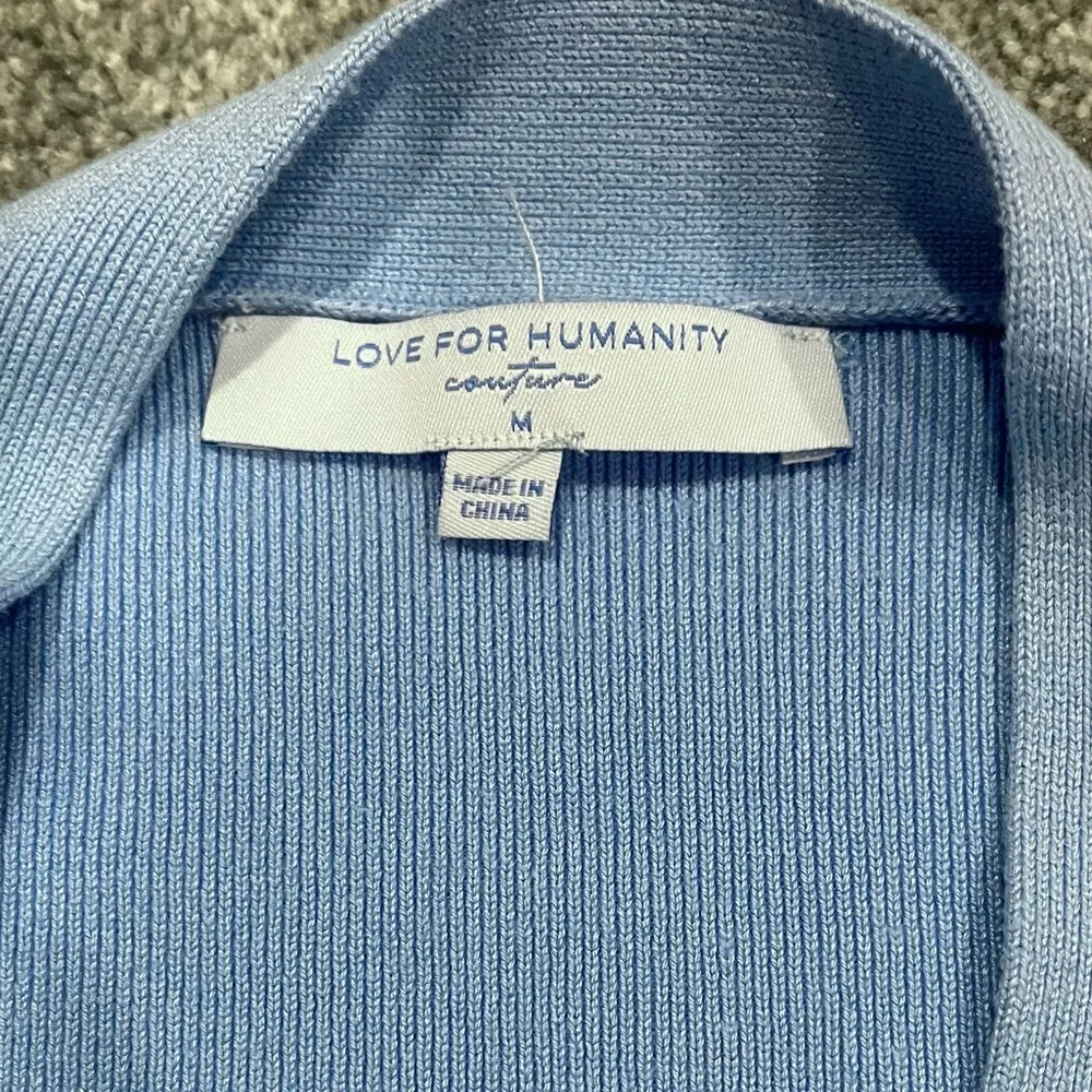 ❤️Sleeveless tank crop blue periwinkle cardigan❤️ Size M - Image 3