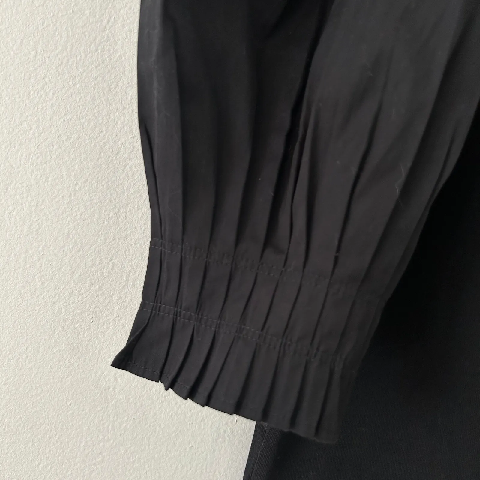 Madewell Women's Black Puff Sleeve Crewneck Knit Top Size S Small New - Image 5