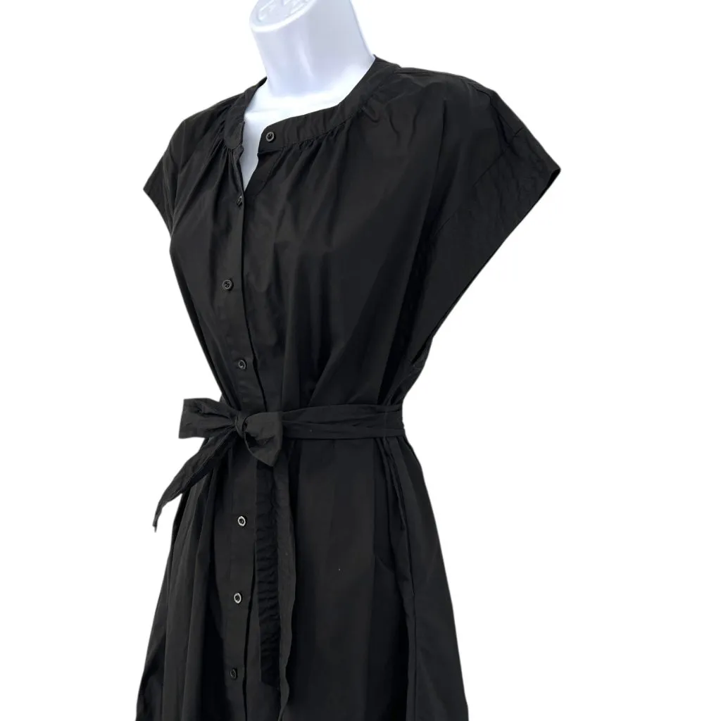 Deluc Cancela Poplin Sleeveless Shirt Dress Black Cotton Dress Size XS - Image 5