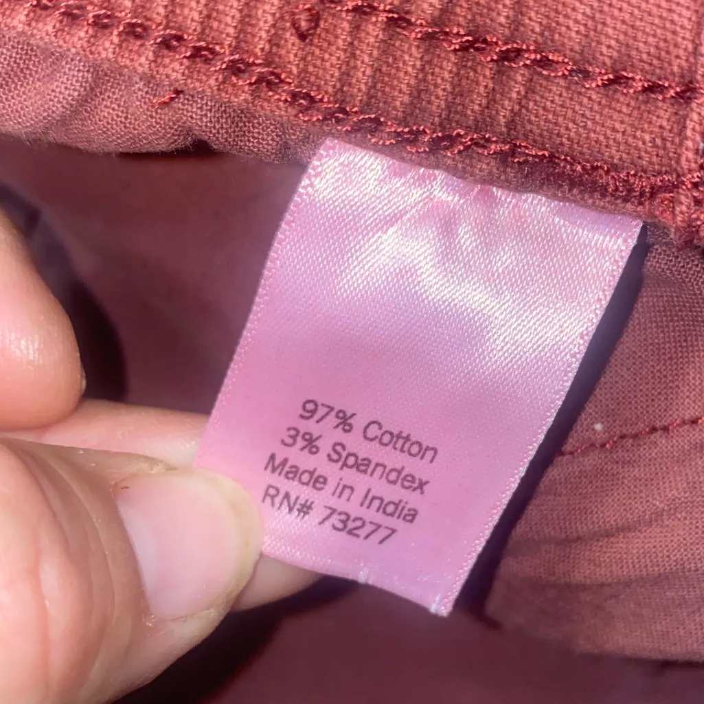 Sonoma Women Bermuda Shorts Maroon Petal Ultracomfort Waist Band Elastic XL - Image 7