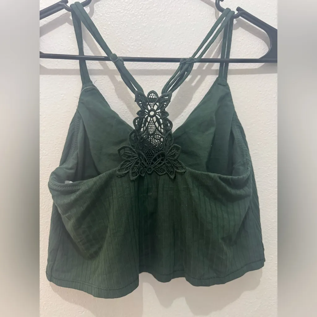 NWT aerie Green Lace Back Top - Image 2