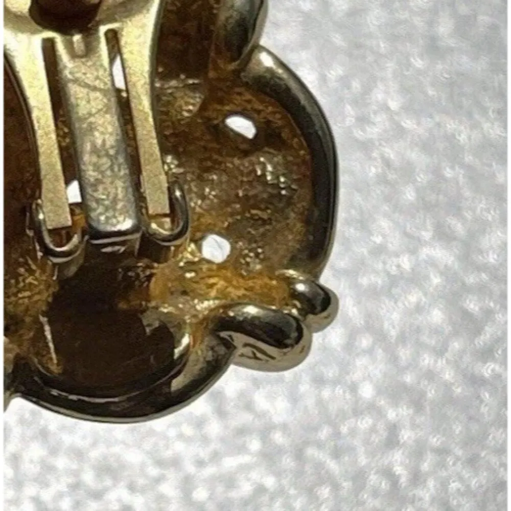 Vintage Cookie Lee Earrings Women’s Modern Quality Gold Gunmetal Chain Clip On - Image 7