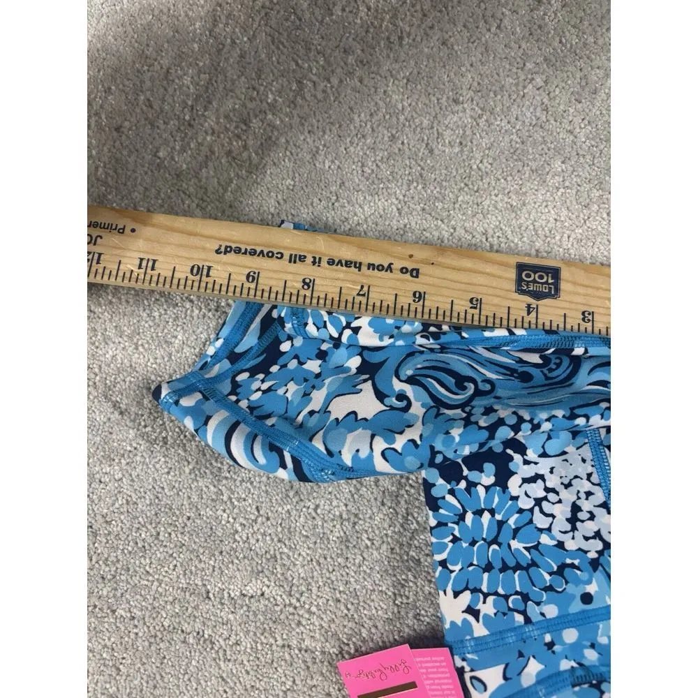 Lilly Pulitzer Luxletic South Beach High Rise Bike Shorts Resort White Mermazing - Image 9