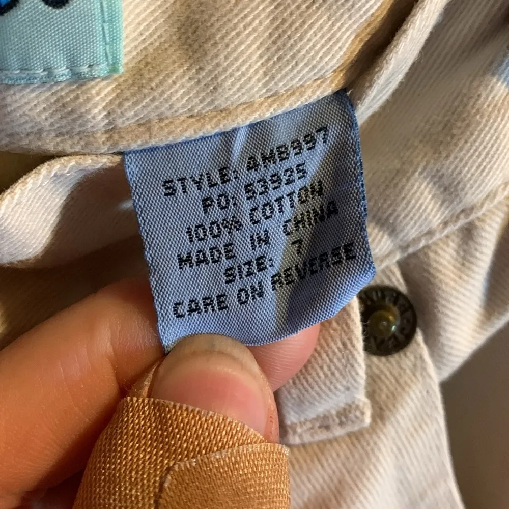 Vintage 90’s Y2K Mudd Cream Carpenter Pickets Super Flare Jeans Size 7 - Image 3