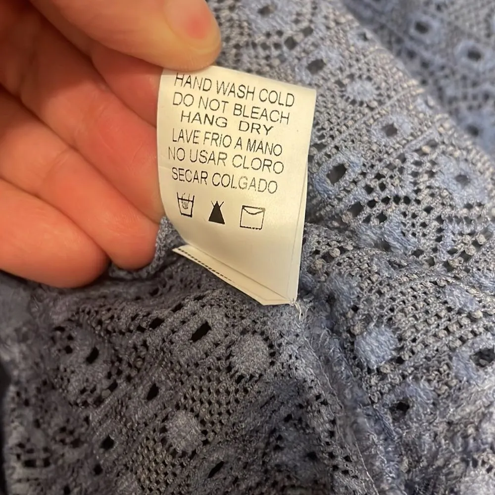 Crescent ✨ Dusty Blue 3/4 Sleeve Ruffle Top, NWT - Image 8