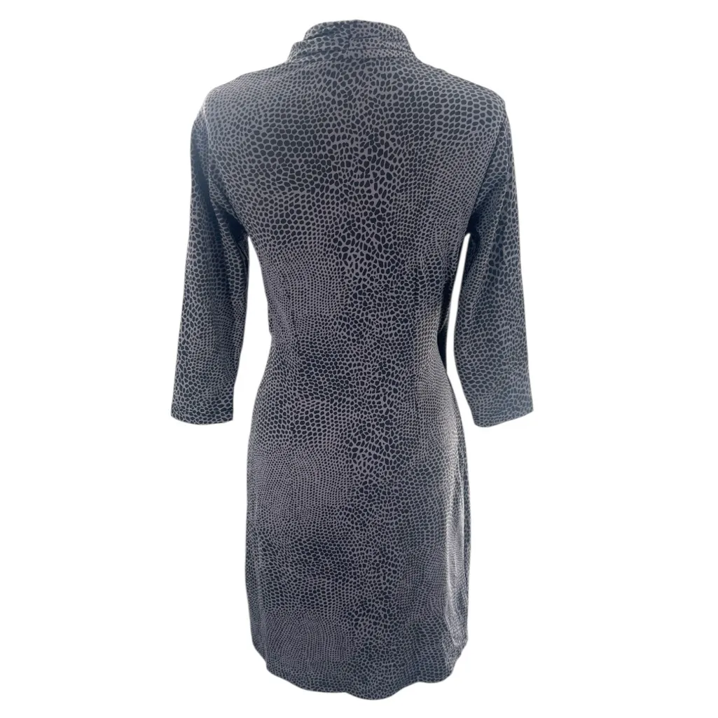 J. McLaughlin Catalina Cloth Faux Wrap Dotted Half Sleeve Dress Sz XS - Image 2