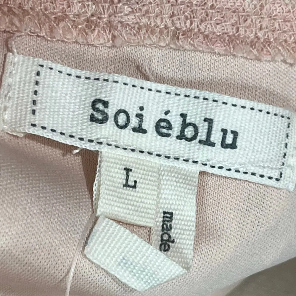 Soieblu Maxi Dress Womens L Pink Lace Front Slit Sheer Panel Feminine Romantic - Image 11