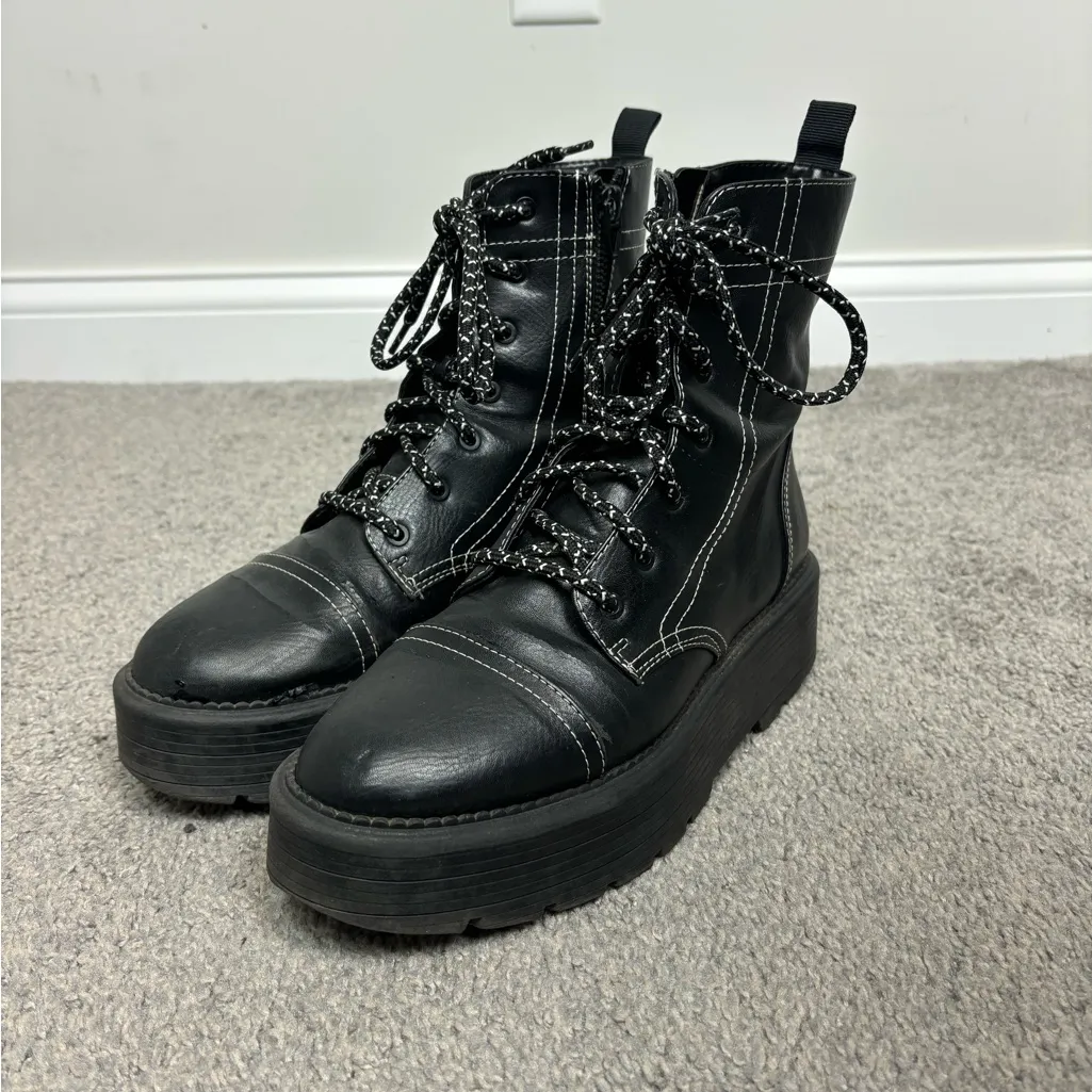 ASOS Black combat lace up boots - Image 12