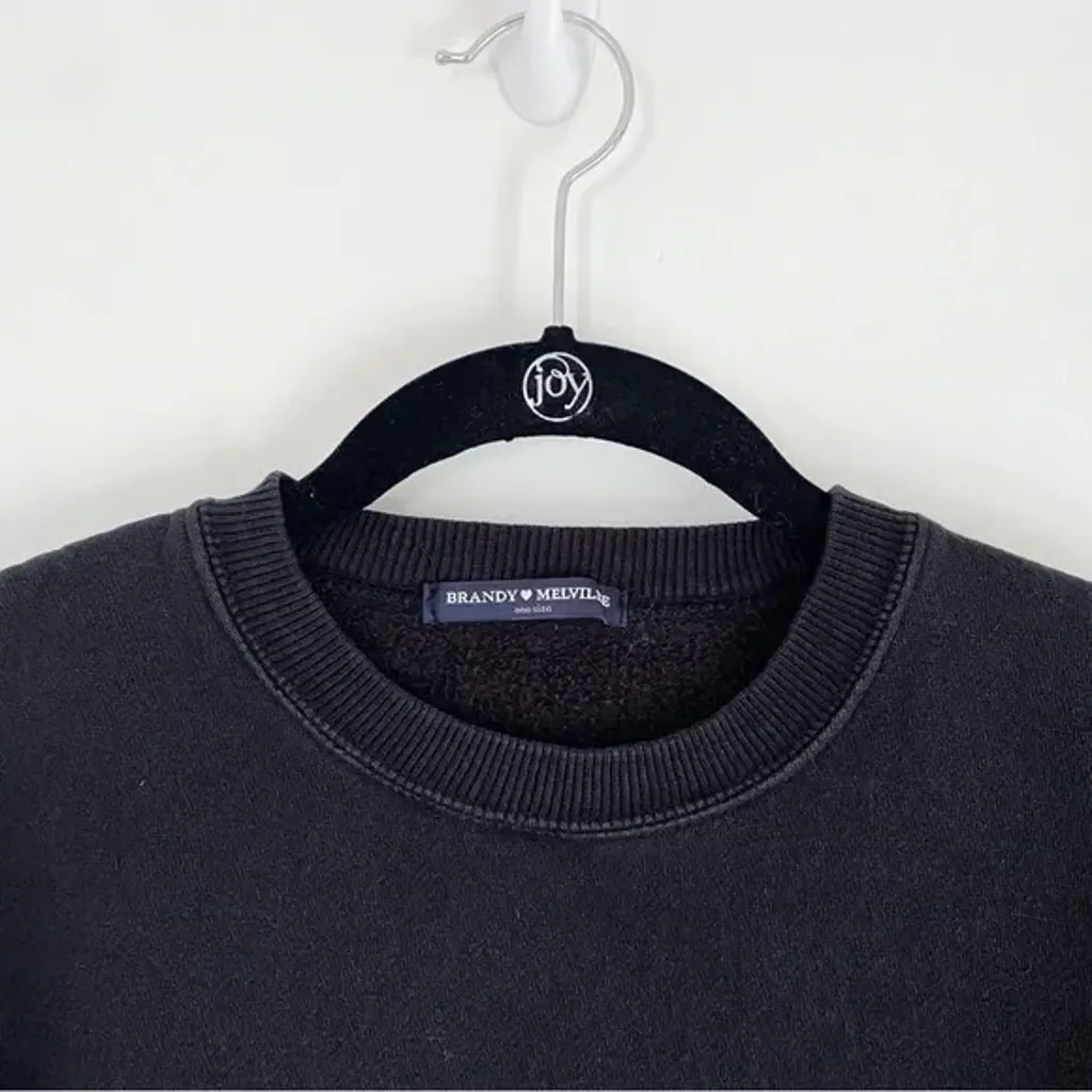 Nancy ‘Uh Huh Honey’ Cropped Cut Off Sweatshirt Black One Size - Image 8