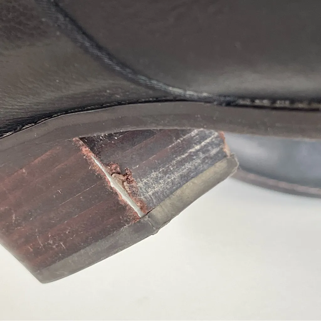 Vionic  Joy Jolene Black Leather Ankle Boots - 7.5 - Image 9