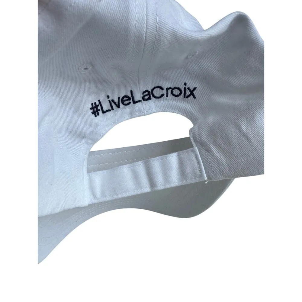 LaCroix Baseball Cap in White with Embroidered Grapefruit Flavor Can - Image 5