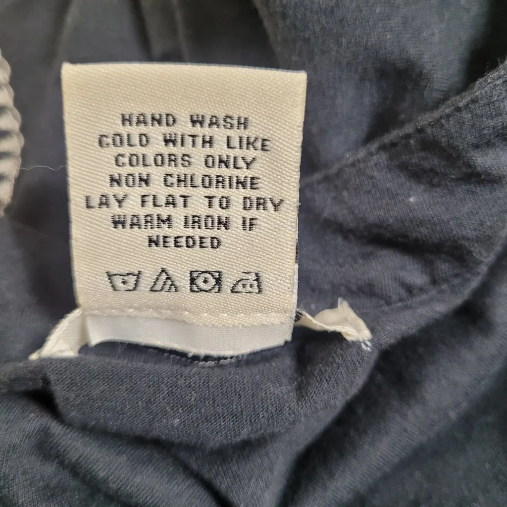 Vertigo Paris Black Cream Floral Embroidered Boho Top Size Small 100% Cotton - Image 7