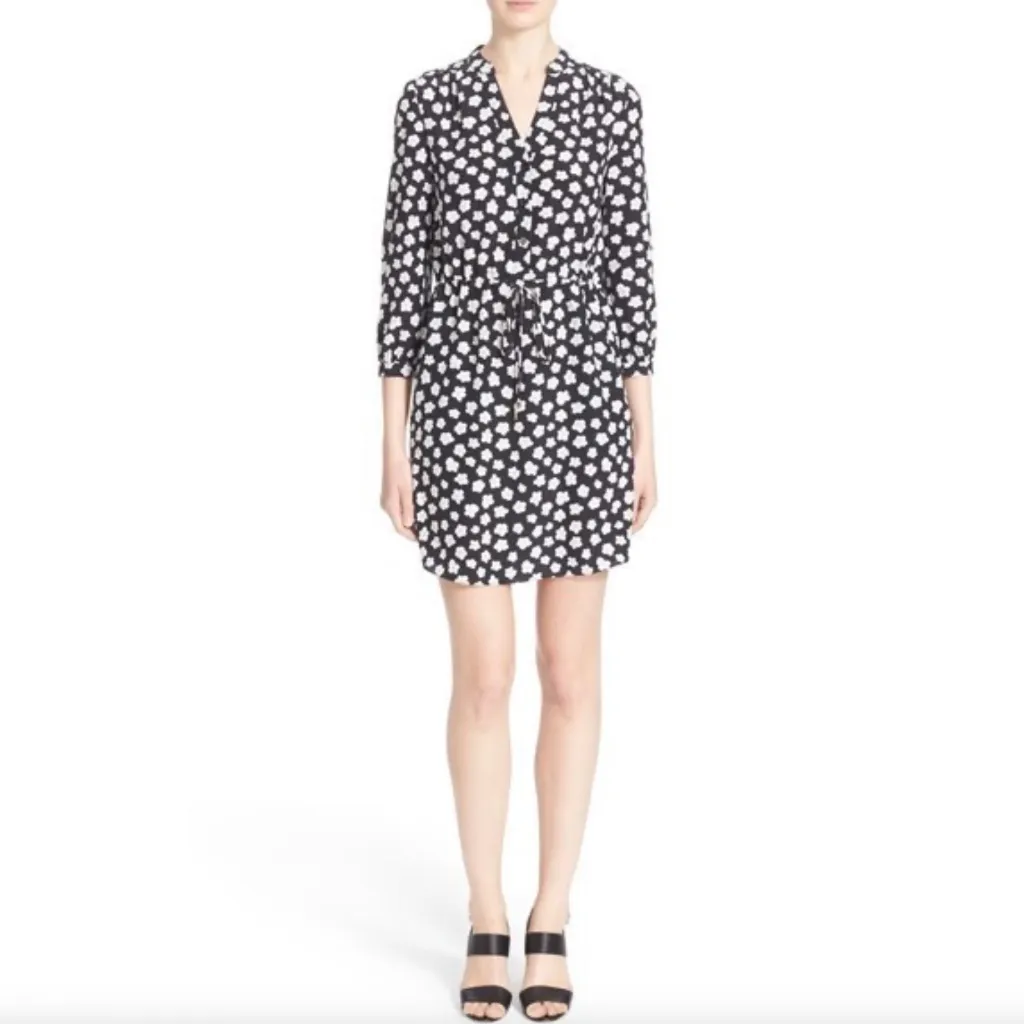 Kate Spade Mini Faye Floral Print Silk Shirtdress - Image 2