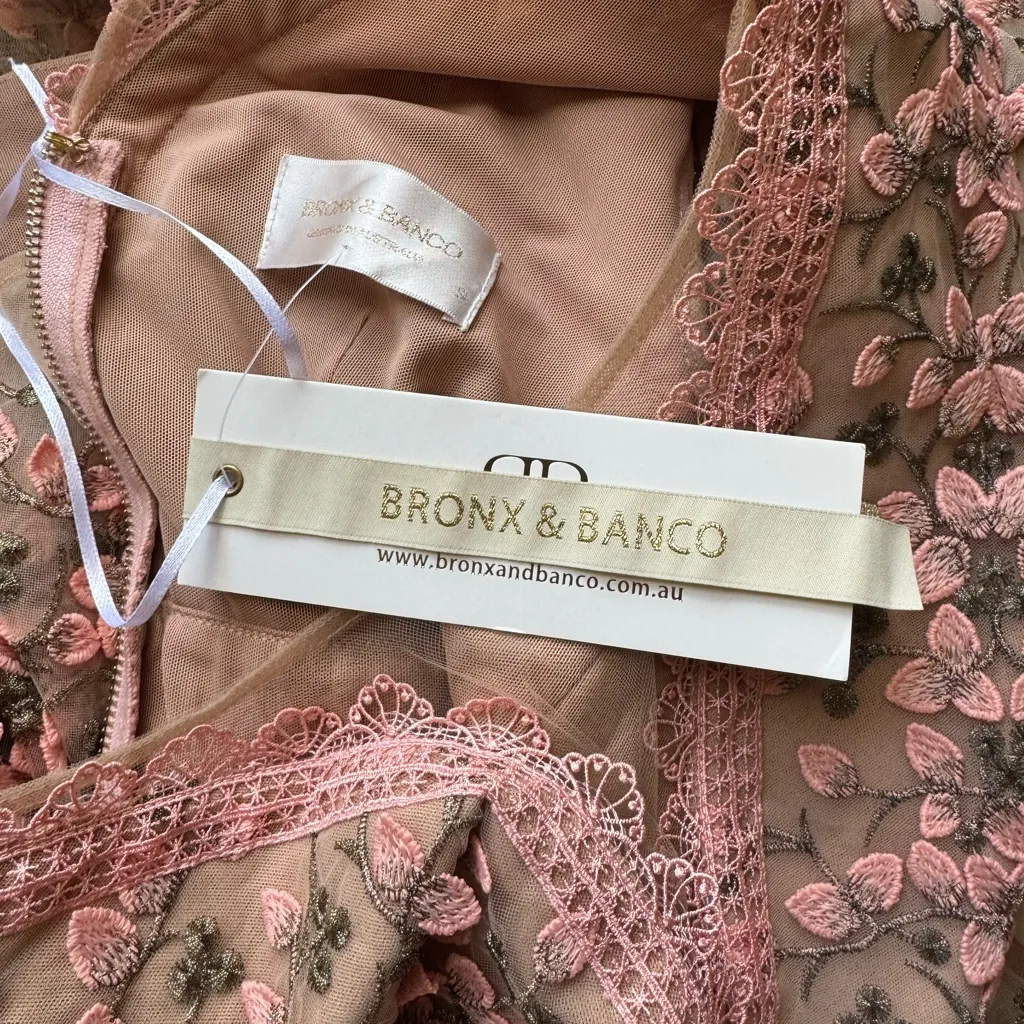 NWT Bronx and Banco Megan Rose Embroidered Mini Dress Size Small - Image 13