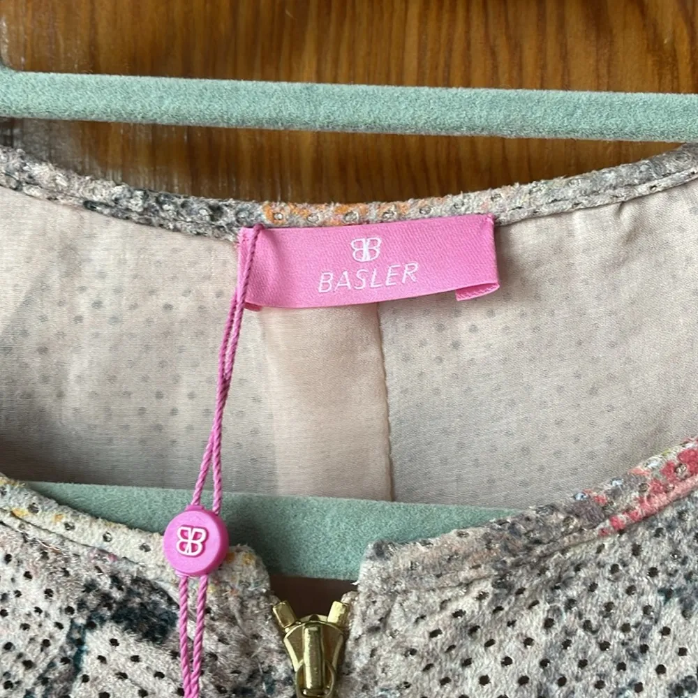 NWT Basler Vegan Suede Rouched Snakeskin Print Bomber Jacket Pink Size undefined - Image 3