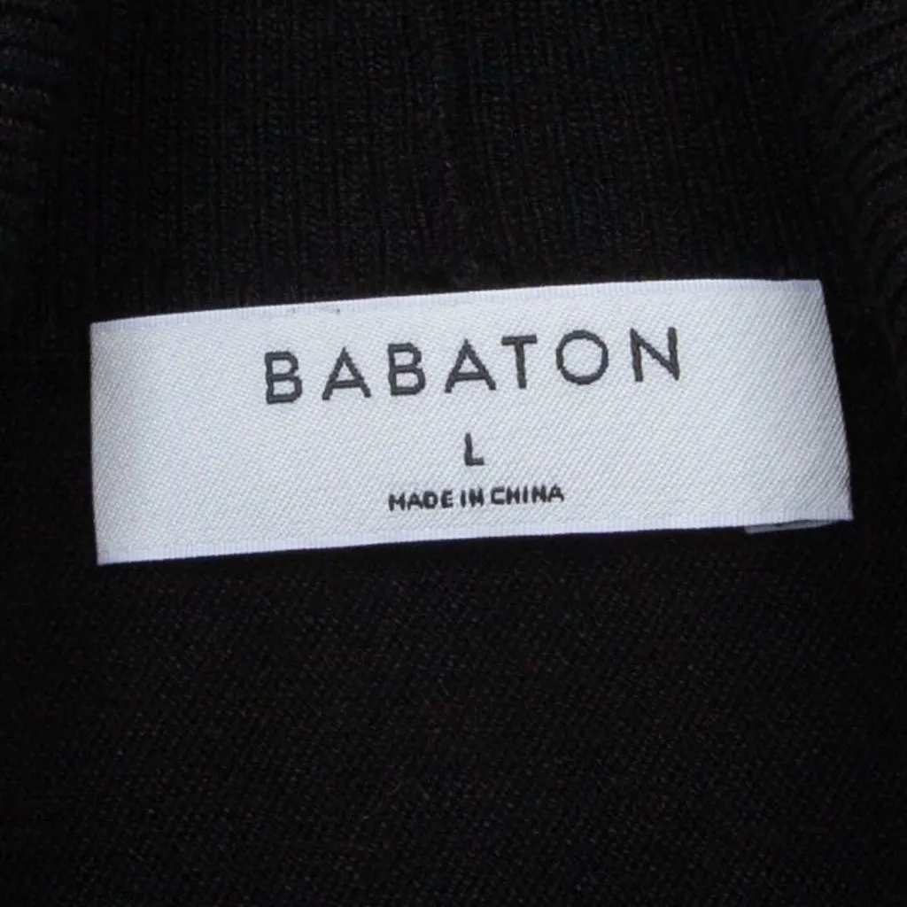 NWT Babaton Womens‎ Bogart Turtleneck Knit Sweater Dress Size L Black Minimalist - Image 7