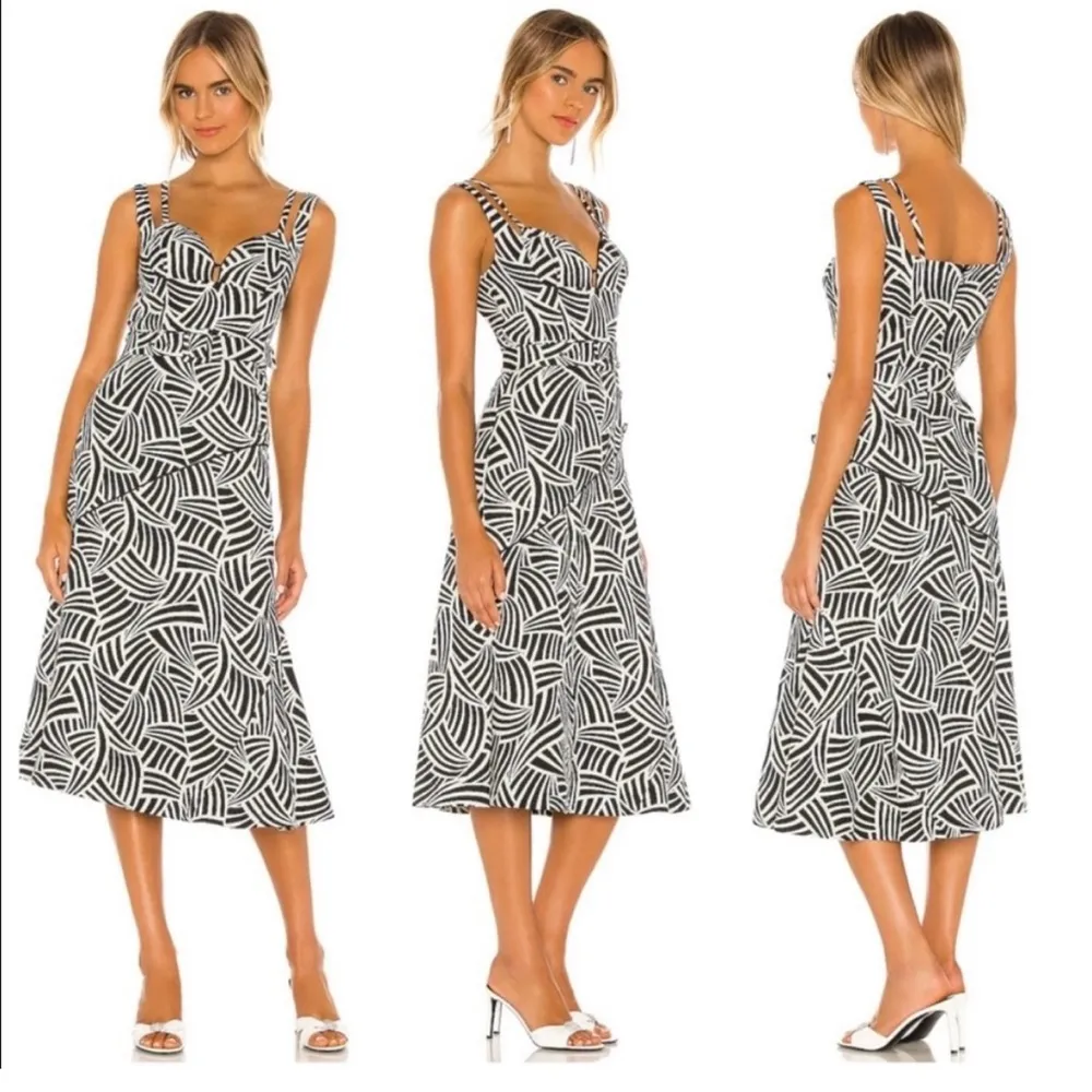 Alexis Minasa Midi Dress Onyx Wave - Image 2